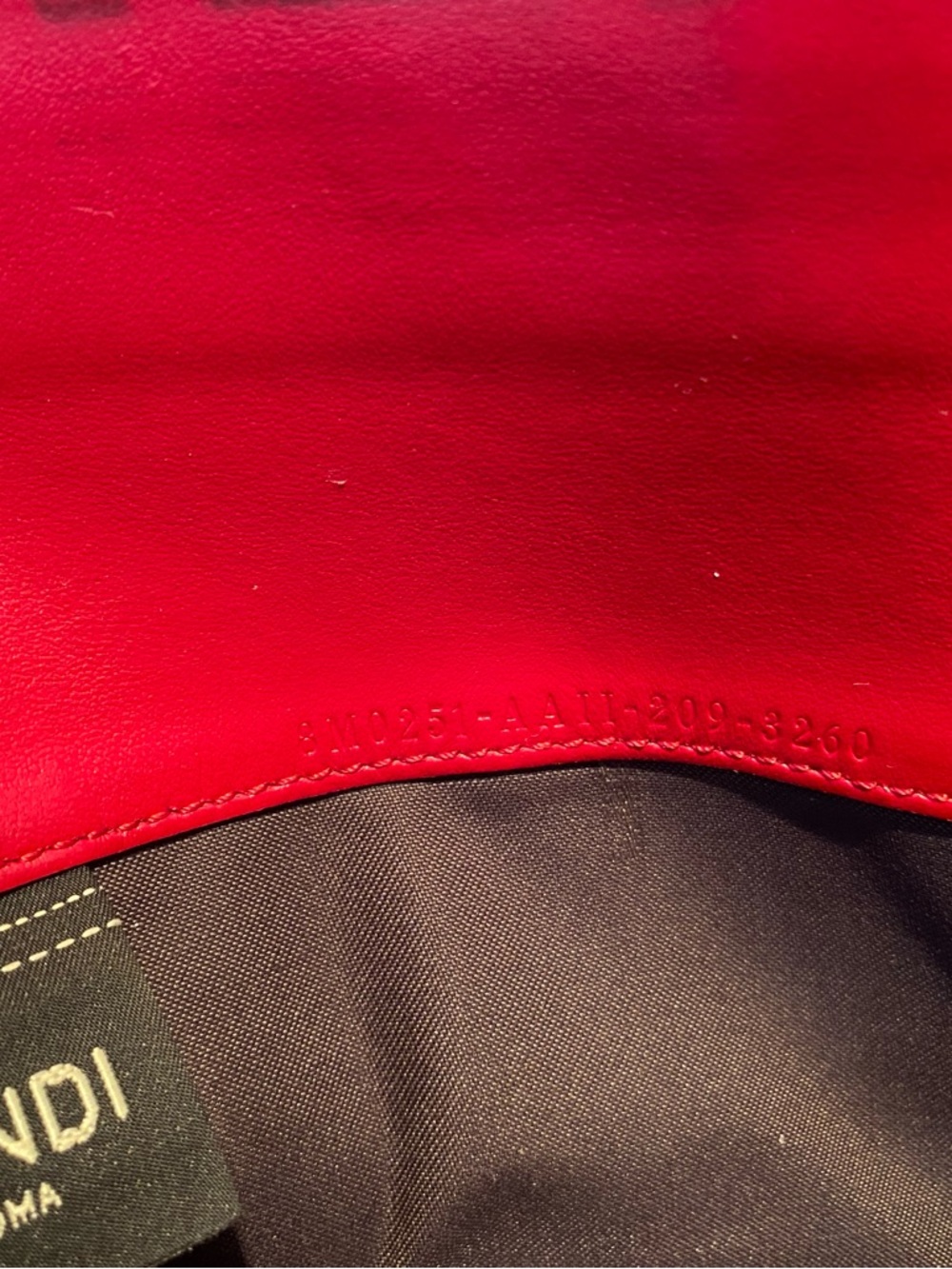 Fendi Red & Brown FF Logo Continental Envelope Zucca Monogram Wallet w/ Chain - Picture 13 of 14